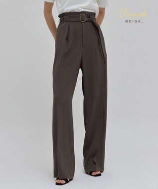  【洗える】CINDY / ワイドタックパンツ