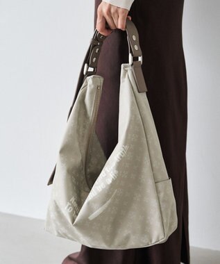 russet ステンシル風プリント ナイロン2WAYショルダーバッグ(SF-271) Ecru