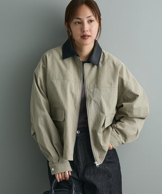 CRAFT STANDARD BOUTIQUE フェイクレザー衿ブルゾン