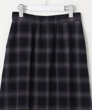 ANY SIS L ビューティサーモ2WAYストレッチチェック スカート ネイビータータン