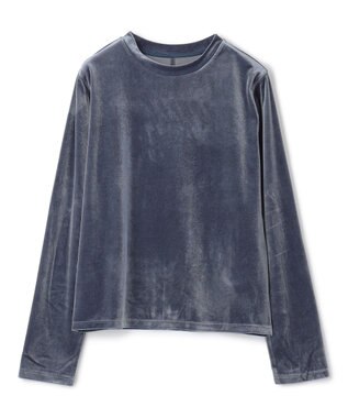 UNFILO ストレッチ ベロアロンT ブルーグレー