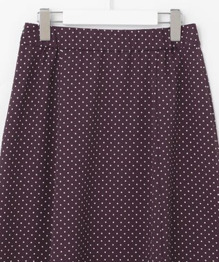 J.PRESS LADIES 【洗える】 ドットプリント フレアー スカート パープル系5