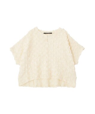 YECCA VECCA ジャガードフリンジブラウス Ivory