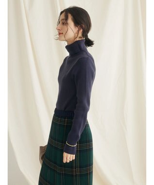 CRAFT STANDARD BOUTIQUE リブタートルネックニットプルオーバー Navy