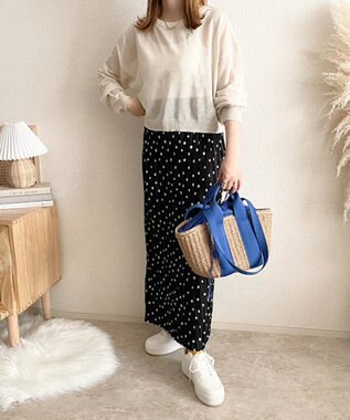 LA BAGAGERIE 【maison vert】 【ペーパー素材・多収納】ダブルハンドルかごバッグ ブルー