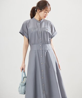組曲 【WEB限定】シアーボイルワンピース グレー系