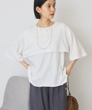 AMERICAN HOLIC レイヤード風加工Ｔシャツ Off White