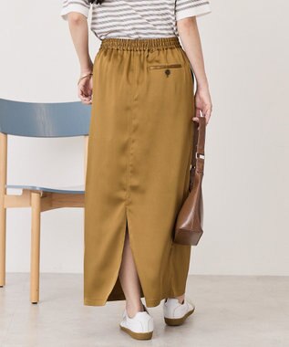 AMERICAN HOLIC 【マルチ機能】サテンベイカースカート Camel