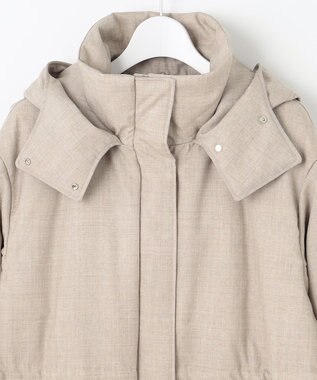 自由区 【ファー取り外し可】ライトウールダウン ベージュ系