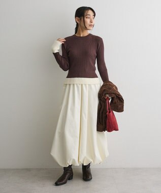 CRAFT STANDARD BOUTIQUE とてもち袖シャギーニットプルオーバー Brown