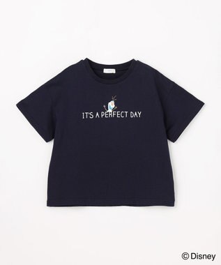 ANY KIDS 【ディズニー/FROZEN】【綿100%】ひんやり オーバーサイズTシャツ 「オラフ」（ネイビー）