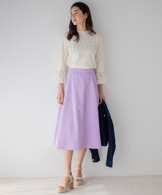 組曲 L 【23SS】ラッセルフラワーレースブラウス アイボリー系