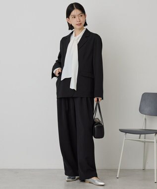 AMERICAN HOLIC 【イージーケア】ナロータイブラウス Off White