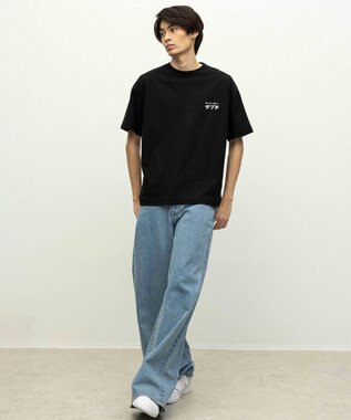 NAVE タブチ×NAVE プリント半袖Ｔシャツ ブラック系