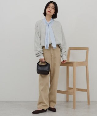 AMERICAN HOLIC 【イージーケア】ナロータイブラウス Sax