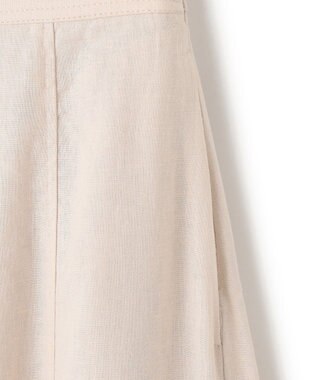 UNFILO リネンレーヨン セミフレアスカート ベージュ