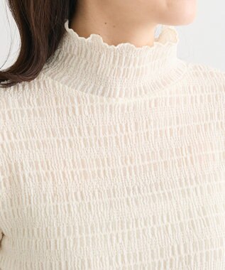 Green Parks ・Ｐｅｔｉｔ　Ｆｌｅｕｒ　ジャガードハイネックロンＴ Off White