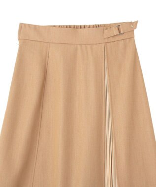 YECCA VECCA プリーツMIXフレアスカート Beige