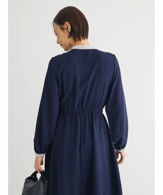 Green Parks ・ＥＬＥＮＣＡＲＥ　ＤＵＥ　バイカラーピンタックワンピ Navy