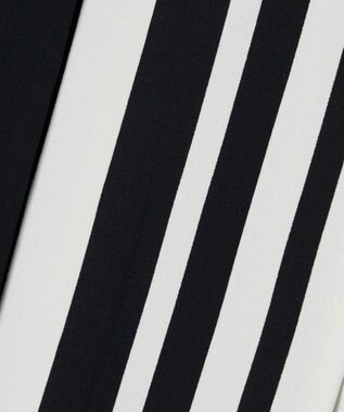 JOSEPH ストライプクレープ　ノーカラーシャツ Ivory/Black