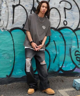 WEGO 【ユニセックス着用ITEM/SMLサイズ展開】ヴィンテージライクグラフィックT（SS） 柄8