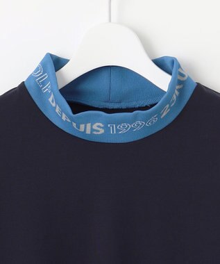 23区GOLF 【MEN/EC限定】【吸水速乾/UVケア】リブ襟 モックネックシャツ ネイビー系