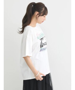 earth music&ecology ツアープリントＴシャツ Off White