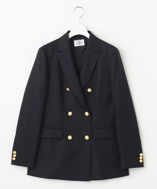 J.PRESS LADIES L オックス ダブル テーラードジャケット ネイビー系