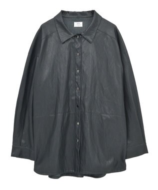YECCA VECCA レザーライクシャツジャケット Black