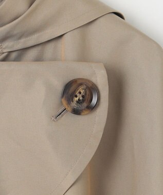 #Newans 【撥水】ラップストールケープトレンチコート シャンブレーベージュ