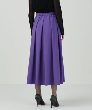 GRACE CONTINENTAL タックギャザータフタスカート パープル