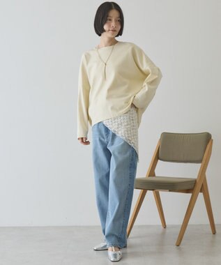 AMERICAN HOLIC 【先行予約】【UVカット】コクーンポンチプルオーバー Light Yellow