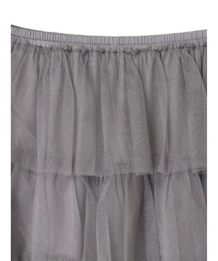 Green Parks ・ＥＬＥＮＣＡＲＥ　ＤＵＥ　ティアードラメチュールスカート Gray