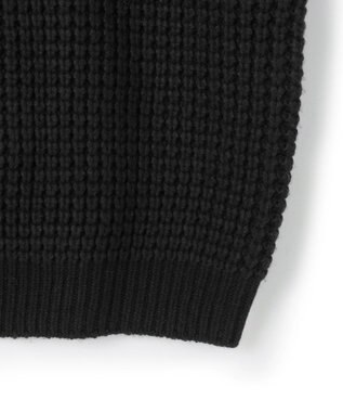 UNFILO MENS 【男女兼用】ウールポップコーン クルーネック ニット ブラック