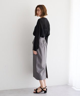 YECCA VECCA ドライタッチシアーバンドカラーシャツ Black