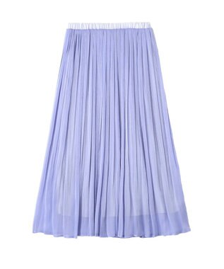 YECCA VECCA シャイニーサテンプリーツスカート Blue