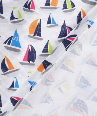 23区GOLF 【MEN/キングサイズ】【吸水速乾・UVケア】マルチヨットプリント 半袖ポロシャツ ホワイト系5