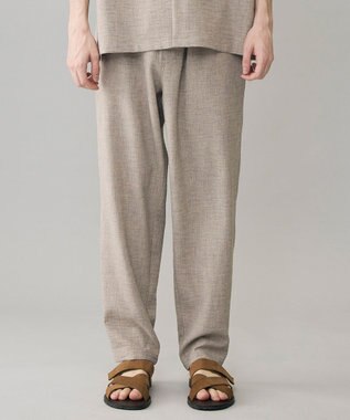 UNFILO MENS リネンライク イージーテーパード