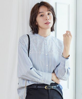 I_am エンブロイダリーフラワーラフパンツ ＆バルーンブラウス 11008BLS2CM0930001001