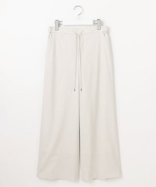 J.PRESS LADIES 【洗える】セルロースリネンストレッチ イージー パンツ ライトグレー系