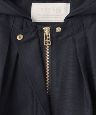 ANY SIS 【撥水・UVカット・花粉ガード】2WAYラグランフーディ ブルゾン ネイビー