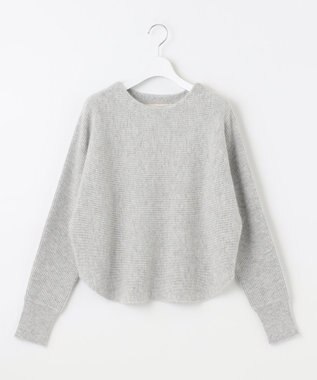 自由区 L 【洗える】シャイニールレックス ドルマンスリーブニット ライトグレー系