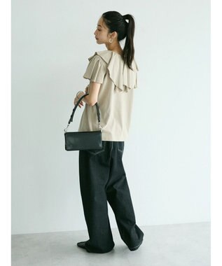 CRAFT STANDARD BOUTIQUE フリルデザインTee Gray Beige