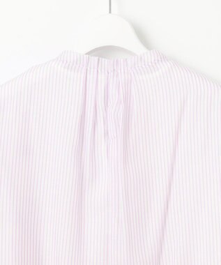 J.PRESS LADIES カチオン ストライプ カットソー ふじ色系1