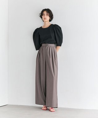 #Newans 【セレモニーにも】パフスリーブニット ブラック