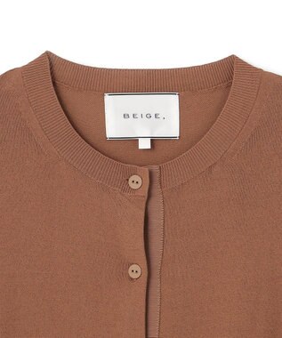 BEIGE， 【洗える】VALOIS / 半袖カーディガン Camel