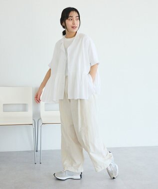 CRAFT STANDARD BOUTIQUE インド製 ペプラムブラウス White