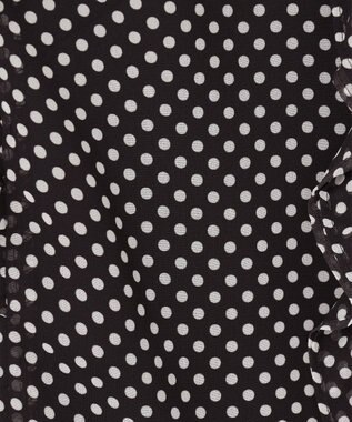 GRACE CONTINENTAL ドットラッフルブラウス ブラック