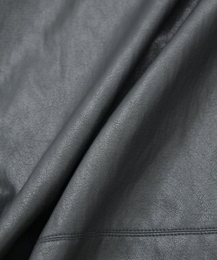 YECCA VECCA レザーライクシャツジャケット Black