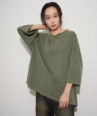WEGO 【ユニセックス着用ITEM】HENRYNECK　T カーキ